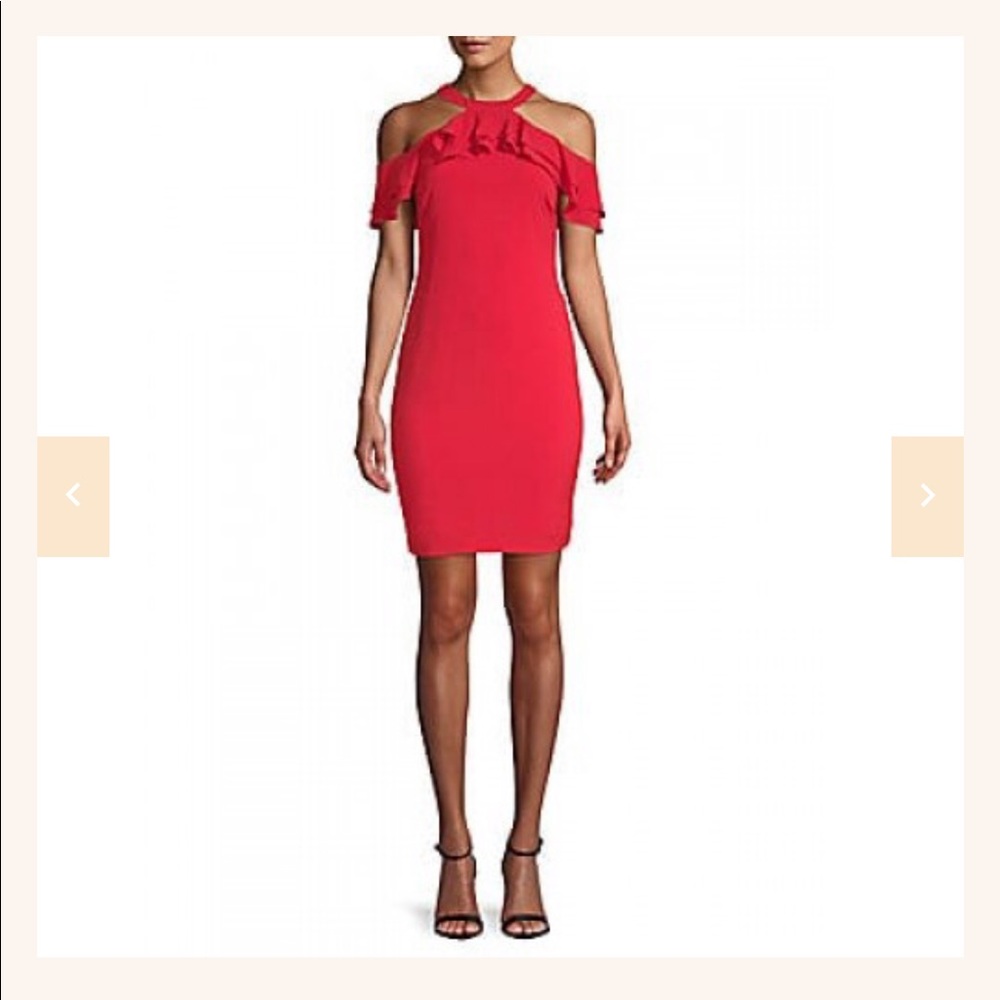 Julia Jordan hot Red salsa dress